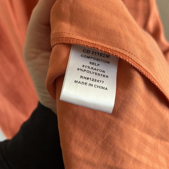 NWT - Orange NSR Smocked Sleeveless Midi Sundress - Sz Small - Picture 11 of 16